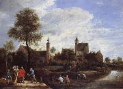 David Teniers A View of her Sterckshof Near Antwerp oil